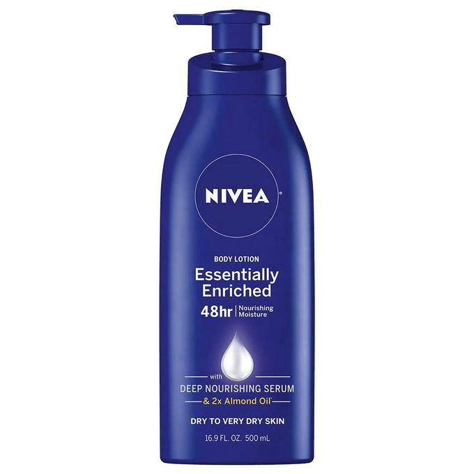 FEMMENORDIC's choice in the Nivea vs Jergens lotion comparison, the Nivea Essentially Enriched Body Lotion