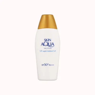 A tied FEMMENORDIC's choice in the Biore vs Skin Aqua sunscreen comparison, the Skin Aqua UV Super Moisture Gel SPF 50+
