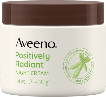 FEMMENORDIC's choice in the Aveeno vs CeraVe comparison, the Aveeno Positively Radiant Night Cream