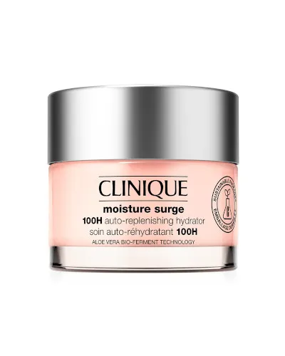 FEMMENORDIC's choice in the Clarins vs Clinique moisturizer comparison, the Clinique Moisture Surge 100H Auto-Replenishing Hydrator