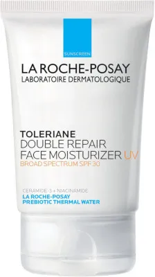 FEMMENORDIC's choice in the CeraVe vs La Roche Posay moisturizer comparison, the Toleriane Double Repair SPF 30 by La Roche Posay.