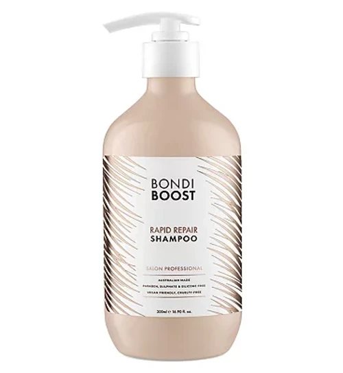 A tied FEMMENORDIC's choice in the Bondi Boost vs Olaplex shampoo comparison, Bondi Boost Rapid Repair Shampoo