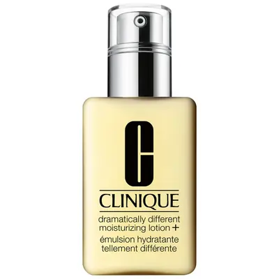Dramatically Different Moisturizing Lotion by Clinique, a dermatologist-developed formula that supports a stronger moisture barrier for healthier looking skin.