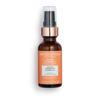 12.5% Vitamin C Glow Serum by Revolution Skincare, high potency vitamin C treatment.