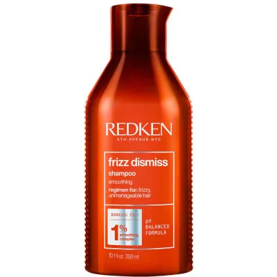 A tied FEMMENORDIC's choice in the Redken Frizz Dismiss vs All Soft comparison, Redken Frizz Dismiss Shampoo