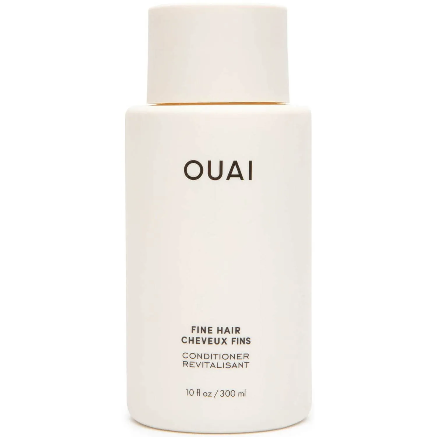 A tied FEMMENORDIC's choice in the Living Proof vs OUAI conditioner comparison, the OUAI Fine Hair Conditioner.
