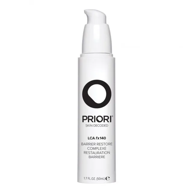 Barrier Restore Complex fx140 by PRIORI, a moisture barrier restoring complex with Lactic Acid, and Vitamins A, C, E.