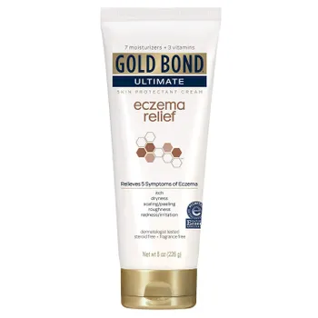Cream for Eczema Relief by Gold Bond, relieves 5 symptoms of eczema.