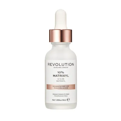 10% Matrixyl by Revolution Skincare, a wrinkle and fine line reducing serum.