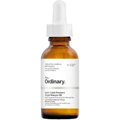 100% Cold-Pressed Virgin Marula Oil, daily support formula for hair and skin.