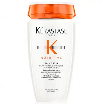 A tied FEMMENORDIC's choice in the Kerastase vs Davines comparison, the Kerastase Bain Satin Shampoo.