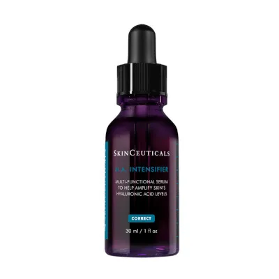 HA Intensifier Serum by SkinCeuticals, a powerful corrective serum that helps amplify skin’s hyaluronic acid levels.