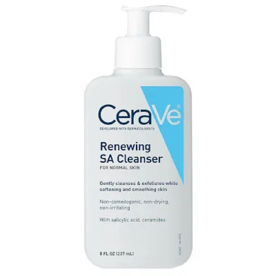 A tied FEMMENORDIC's choice in the CeraVe vs La Roche Posay cleanser comparison, the CeraVe Renewing SA Cleanser.