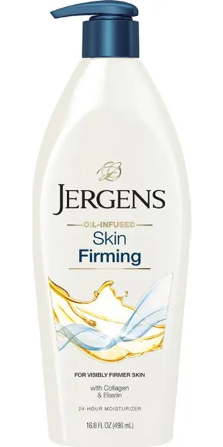 Skin Firming Lotion by Jergens, tightens and increases the elasticity of cellulite-prone skin to reveal visibly firmer skin.