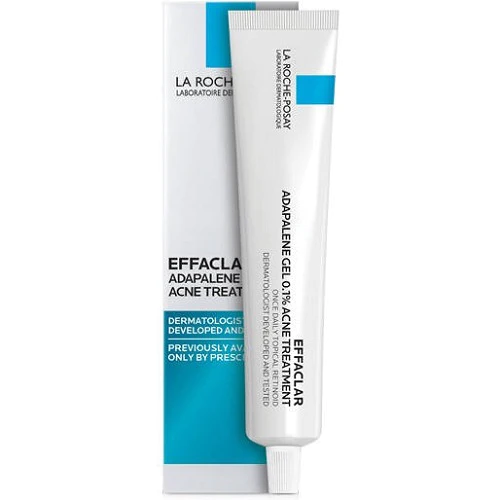 Effaclar Adapalene Gel 0.1% by La Roche Posay, prescription-strength topical retinoid for acne.