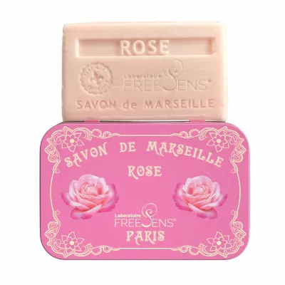 Savon de Marseille Bar Soap (Rose) by Freesens, a major contender for best Marseille soap.