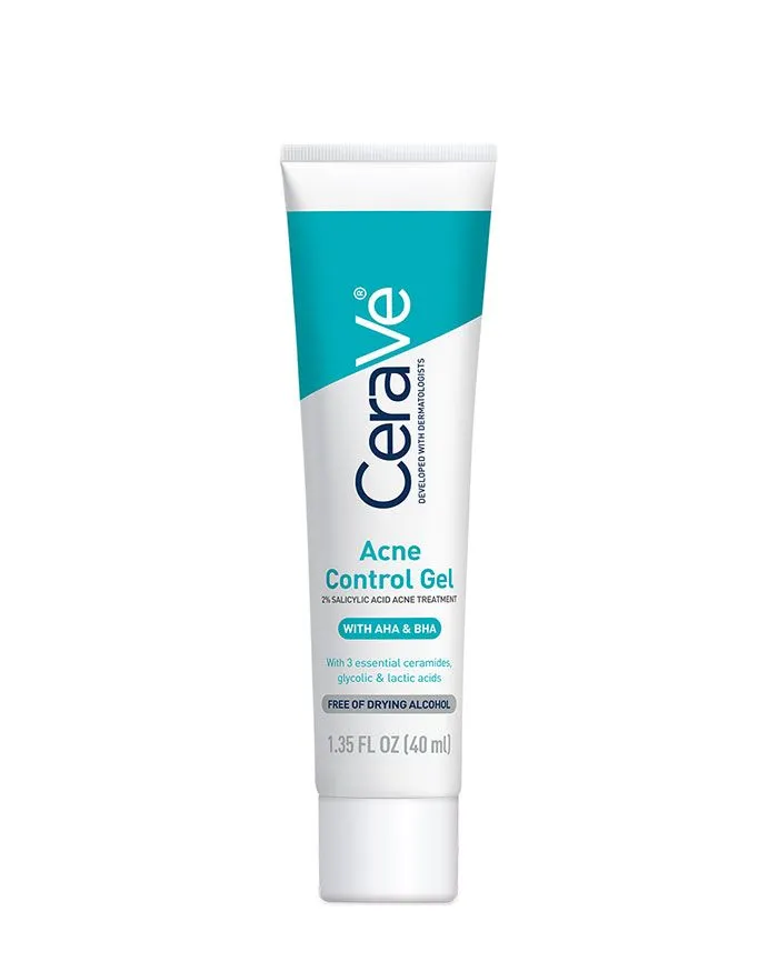 Acne Control Gel by CeraVe, hydrating full-face acne treatment gel.