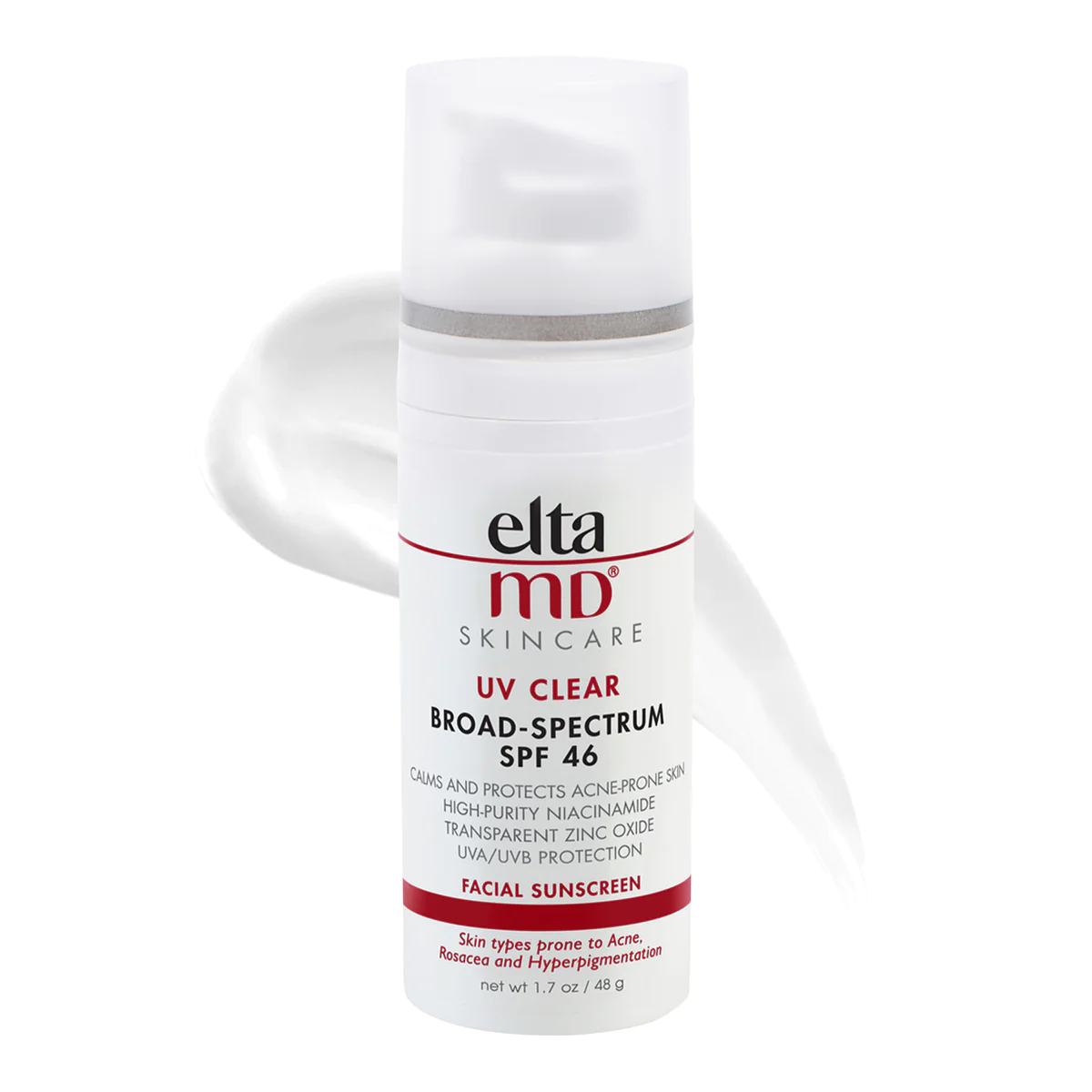 FEMMENORDIC's choice in the Elta MD Tinted vs Clear sunscreen comparison, the Elta MD UV Clear Facial Sunscreen