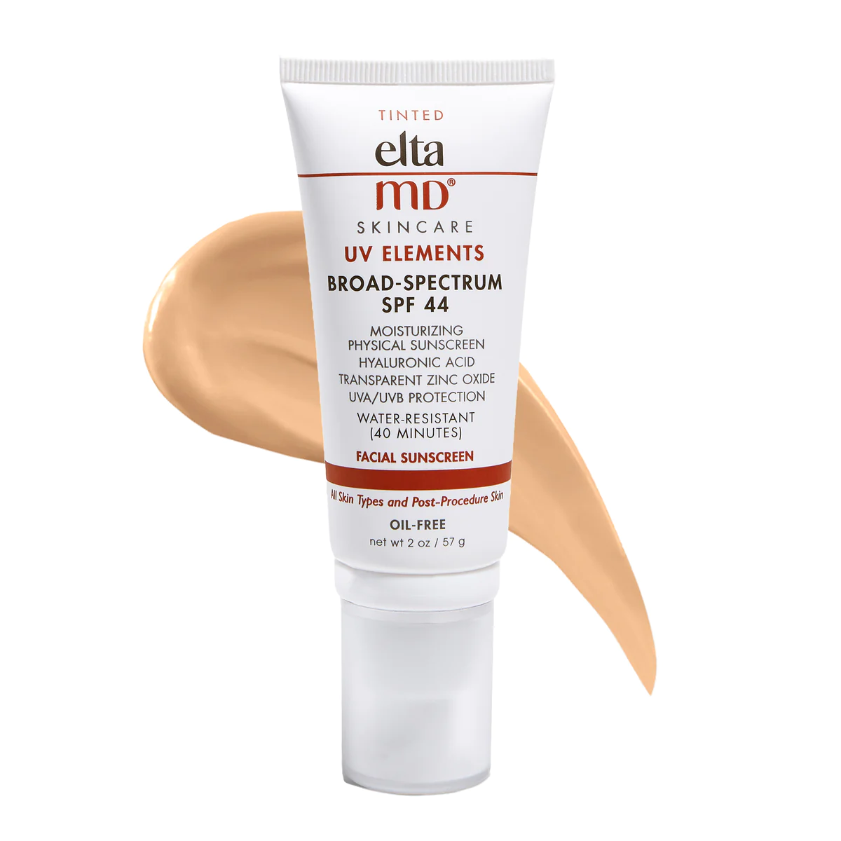 UV Elements Broad-Spectrum SPF 44 by Elta MD, moisturizing tinted sunscreen for dry skin.