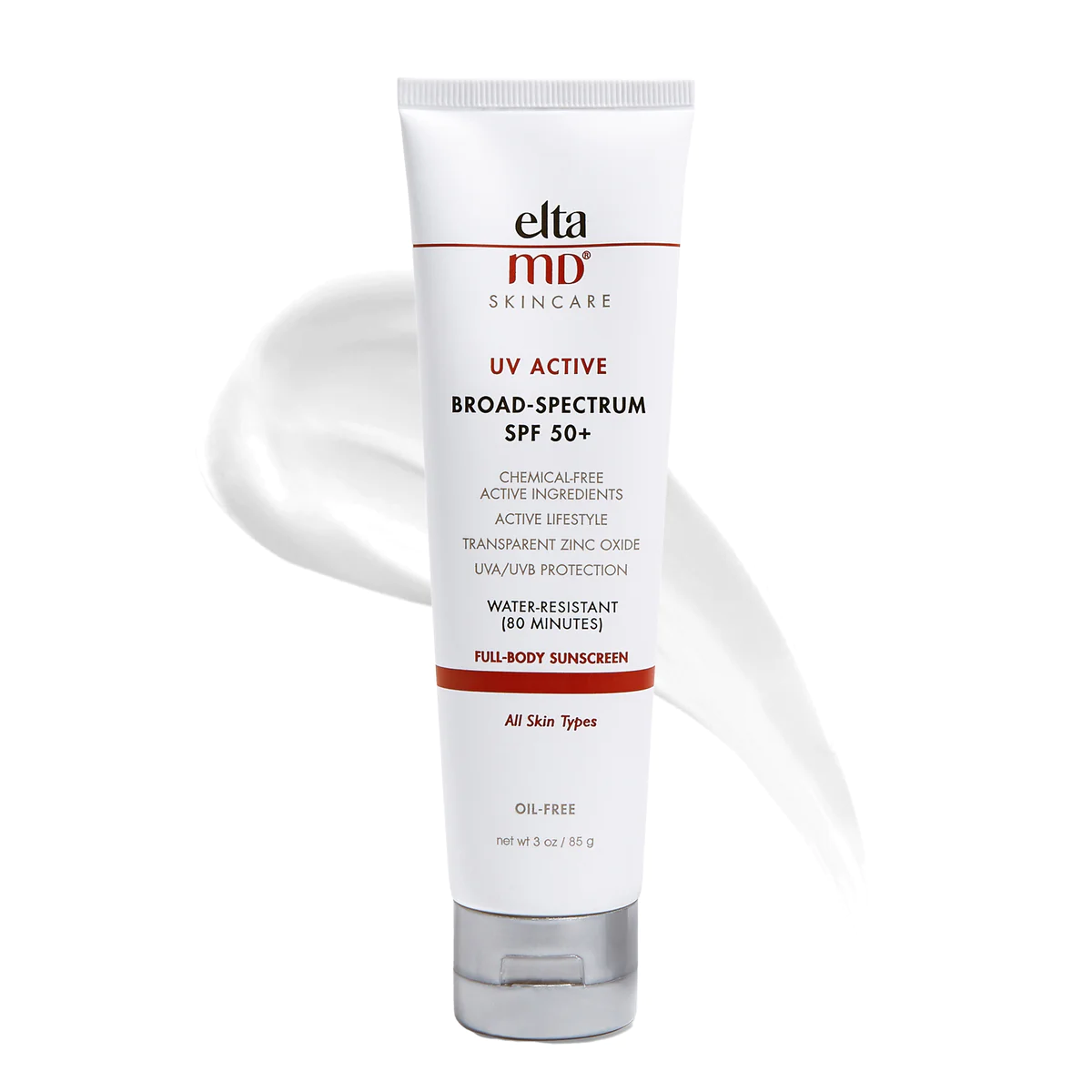 UV Active Broad-Spectrum SPF 50+ by Elta MD, formulated with SPF 50 for head-to-toe protection..