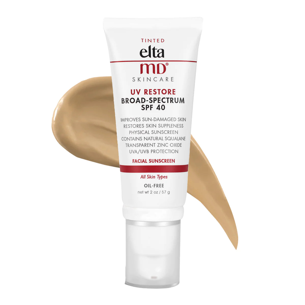UV Restore Tinted Broad-Spectrum SPF 40 by Elta MD, revitalizes sun-damaged skin..
