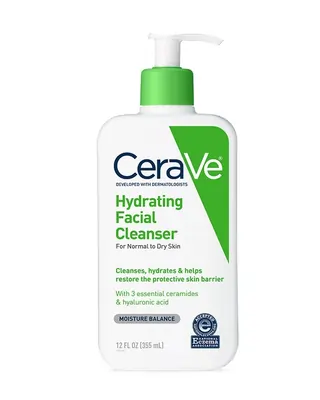 A close second in the CeraVe vs La Roche Posay Toleriane cleanser comparison, the CeraVe Hydrating Facial Cleanser.