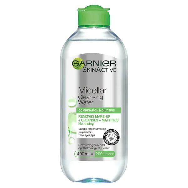 A clear second in the Garnier vs Bioderma micellar water comparison, the Garnier SkinActive Micellar Cleansing Water for Oily Skin.