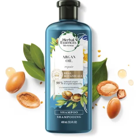 A tied FEMMENORDIC's choice in the Herbal Essences vs OGX shampoo comparison, the Herbal Essences Argan Oil Repair Shampoo