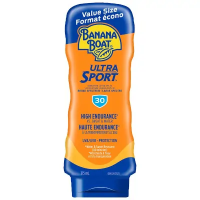 FEMMENORDIC's choice in the Banana Boat vs Hawaiian Tropic sunscreen comparison, the Banana Boat Ultra Sport Sunscreen Lotion