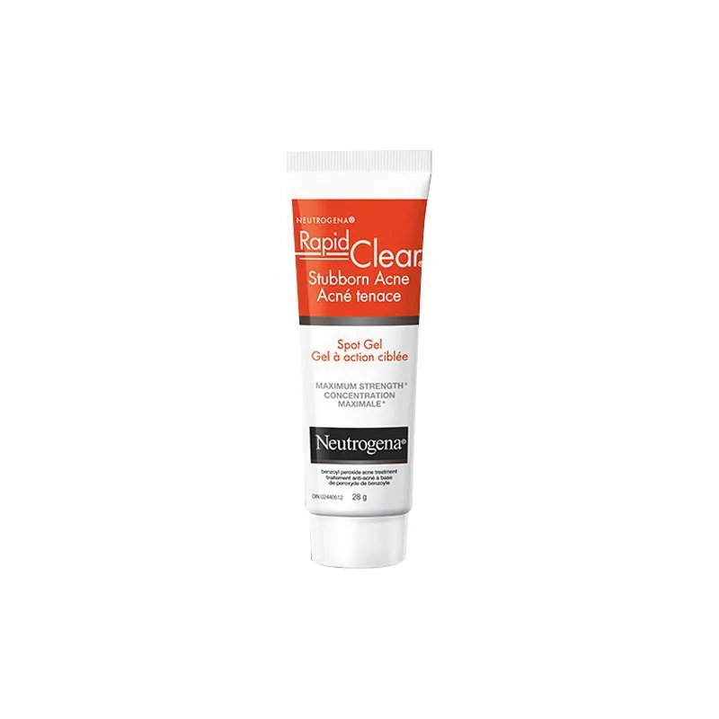Rapid Clear Stubborn Acne Treatment by Neutrogena, a benzoyl peroxide acne treatment that works wonders.