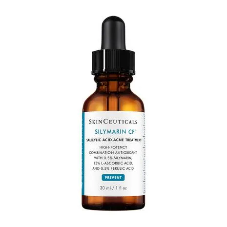 Silymarin CF Serum by SkinCeuticals, an oil-free vitamin C serum for oily skin types.