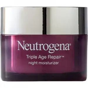 Triple Age Repair Night Moisturizer by Neutrogena, improves look of wrinkles, uneven tone, firmness.