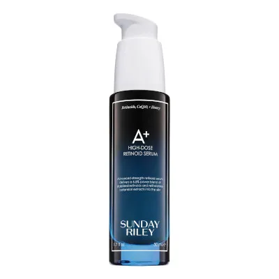 A+ High Dose Retinoid Serum by Sunday Riley, an advanced-strength retinoid serum.