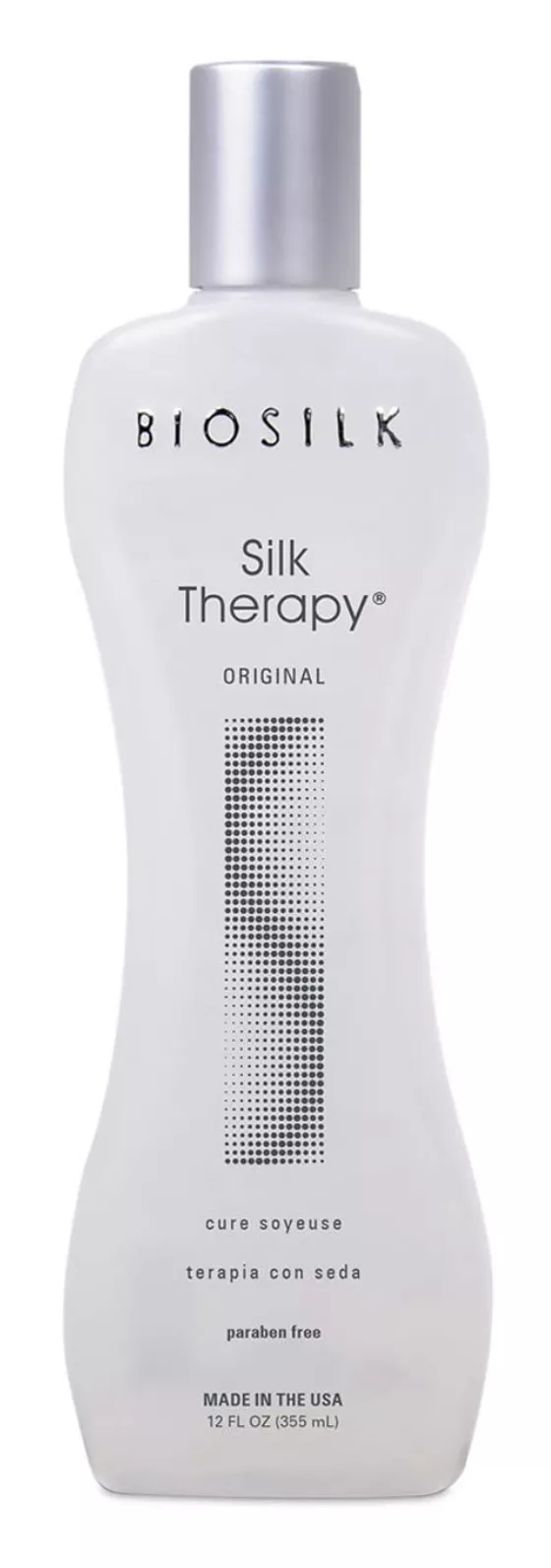 FemmeNordic's choice in the Biosilk vs Moroccanoil comparison, the Silk Therapy Original by Biosilk