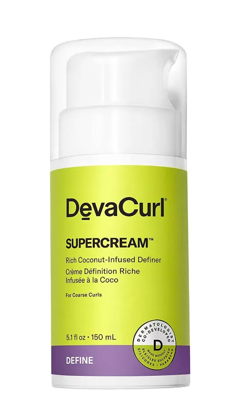 Devacurl Supercream by Devacurl, smooth, shape, shine, with no frizz.