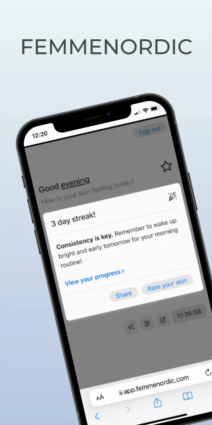 Skincare Routine Tracker App on mobile