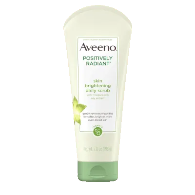 Positively Radiant Skin Brightening Daily Scrub by Aveeno, reveal brighter, more radiant skin.