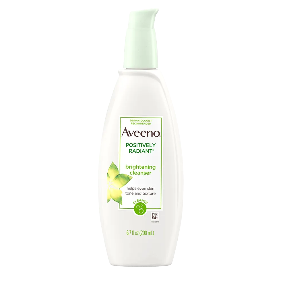 Positively Radiant Brightening Cleanser by Aveeno, brightening face cleanser.