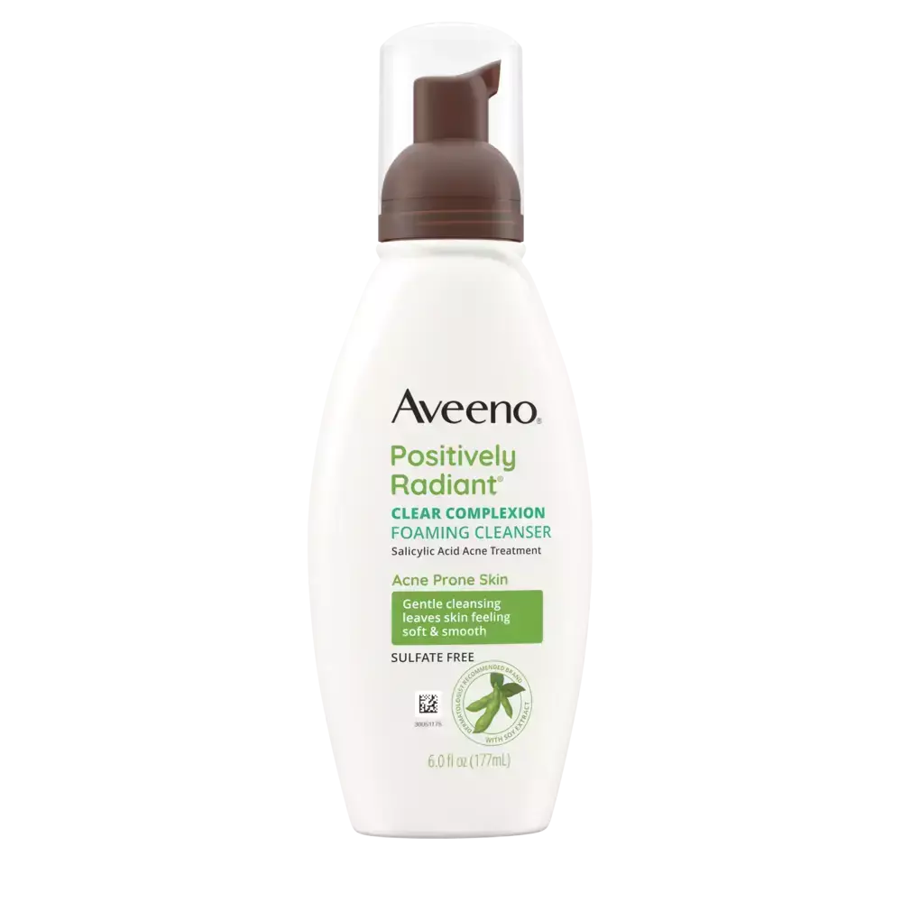 FEMMENORDIC's choice in Aveeno Positively Radiant vs Clear Complexion cleanser comparison, Clear Complexion Foaming Cleanser by Aveeno