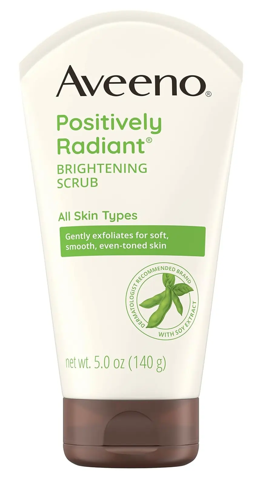 FEMMENORDIC's choice in the Aveeno vs St Ives scrub comparison, the Aveeno Positively Radiant Skin Brightening Daily Scrub