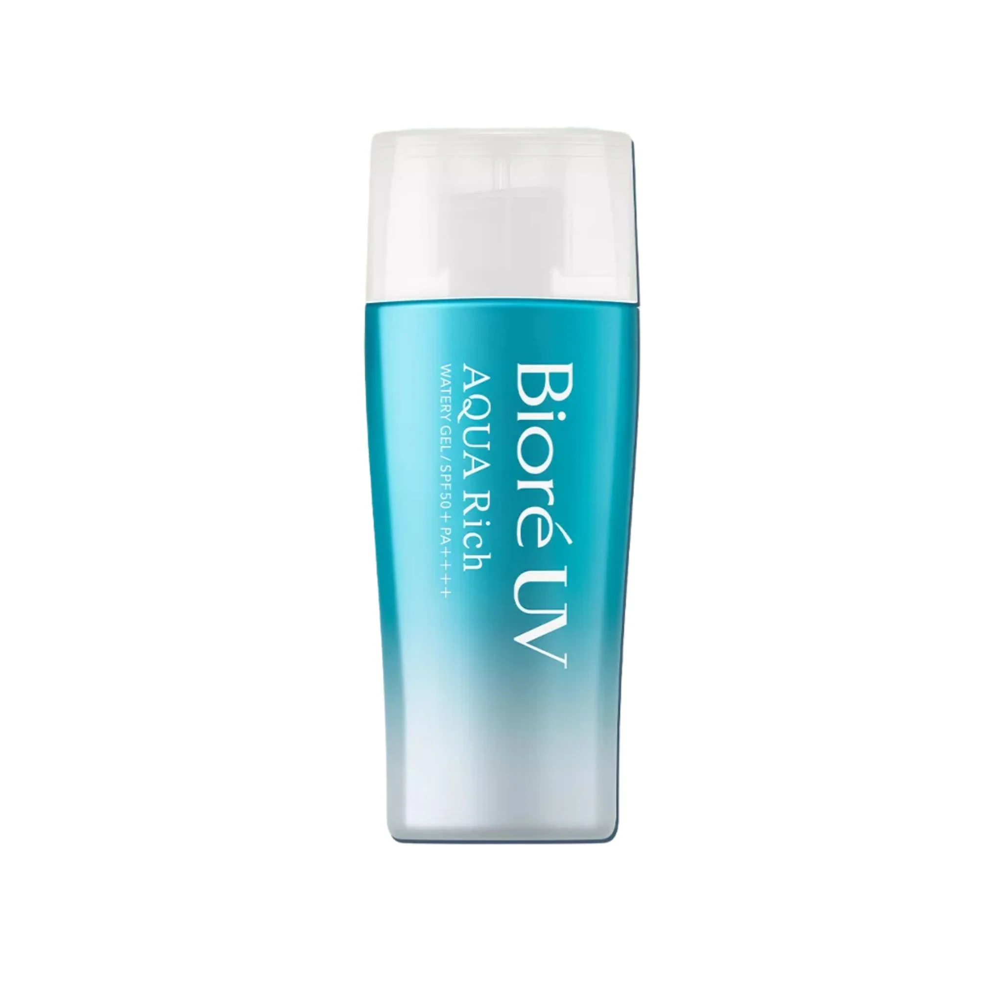 UV Aqua Rich Watery Gel SPF 50+ PA++++ by Biore, improved for 2023.