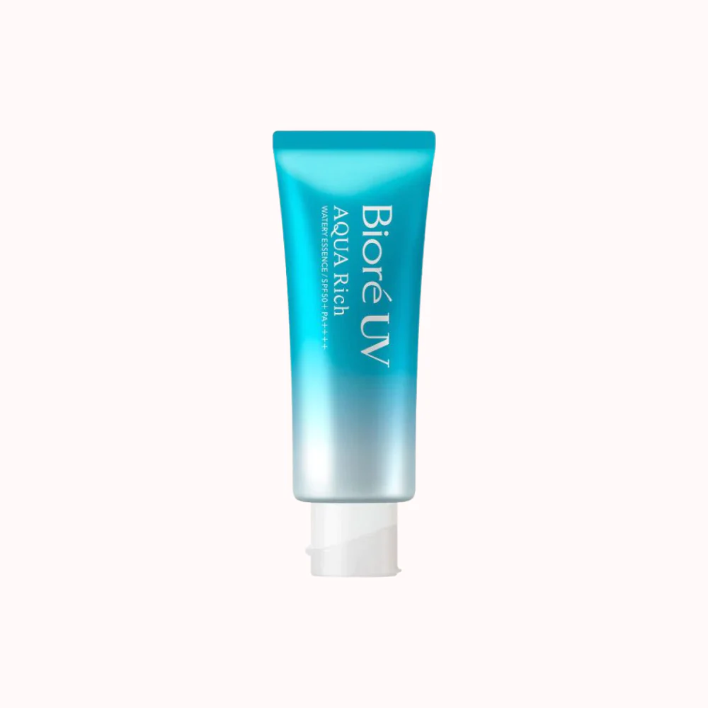 UV Aqua Rich Watery Essence SPF 50+ PA++++ by Biore, improved for 2023.