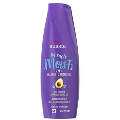 A tied FEMMENORDIC's choice in the Aussie vs Pantene shampoo comparison, the Aussie Miracle Moist Shampoo.