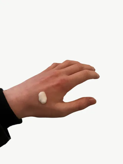 cerave moisturizing lotion texture applied to back of hand