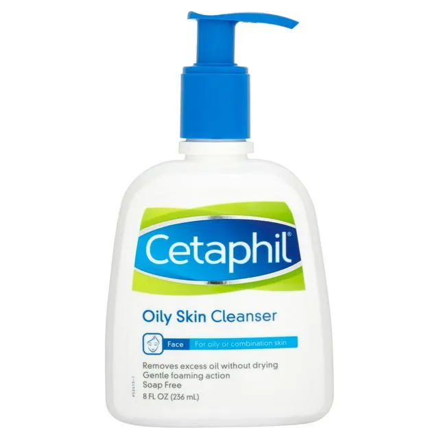 Oily Skin Cleanser by Cetaphil, low-lather gel cleanser for oily to combination, sensitive skin