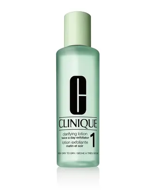 Clarifying Lotion 1 by Clinique, gentle exfoliator sweeps away dulling flakes.