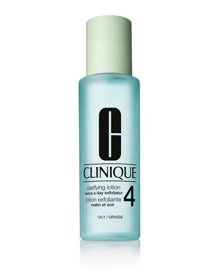 Clarifying Lotion 4 by Clinique, gentle exfoliator sweeps away excess oil.