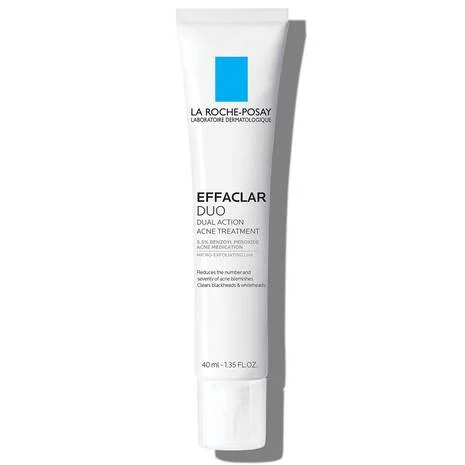 Effaclar Duo by La Roche Posay, benzoyl peroxide acne spot treatment.