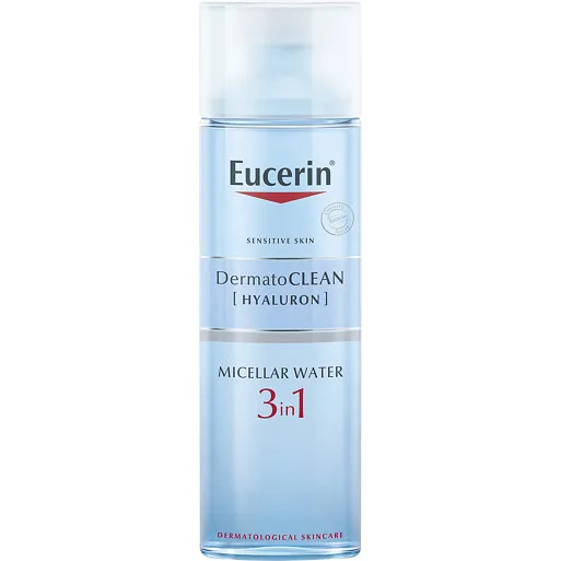DermatoCLEAN 3-in-1 Micellar Water by Eucerin, removes impurities and waterproof makeup.