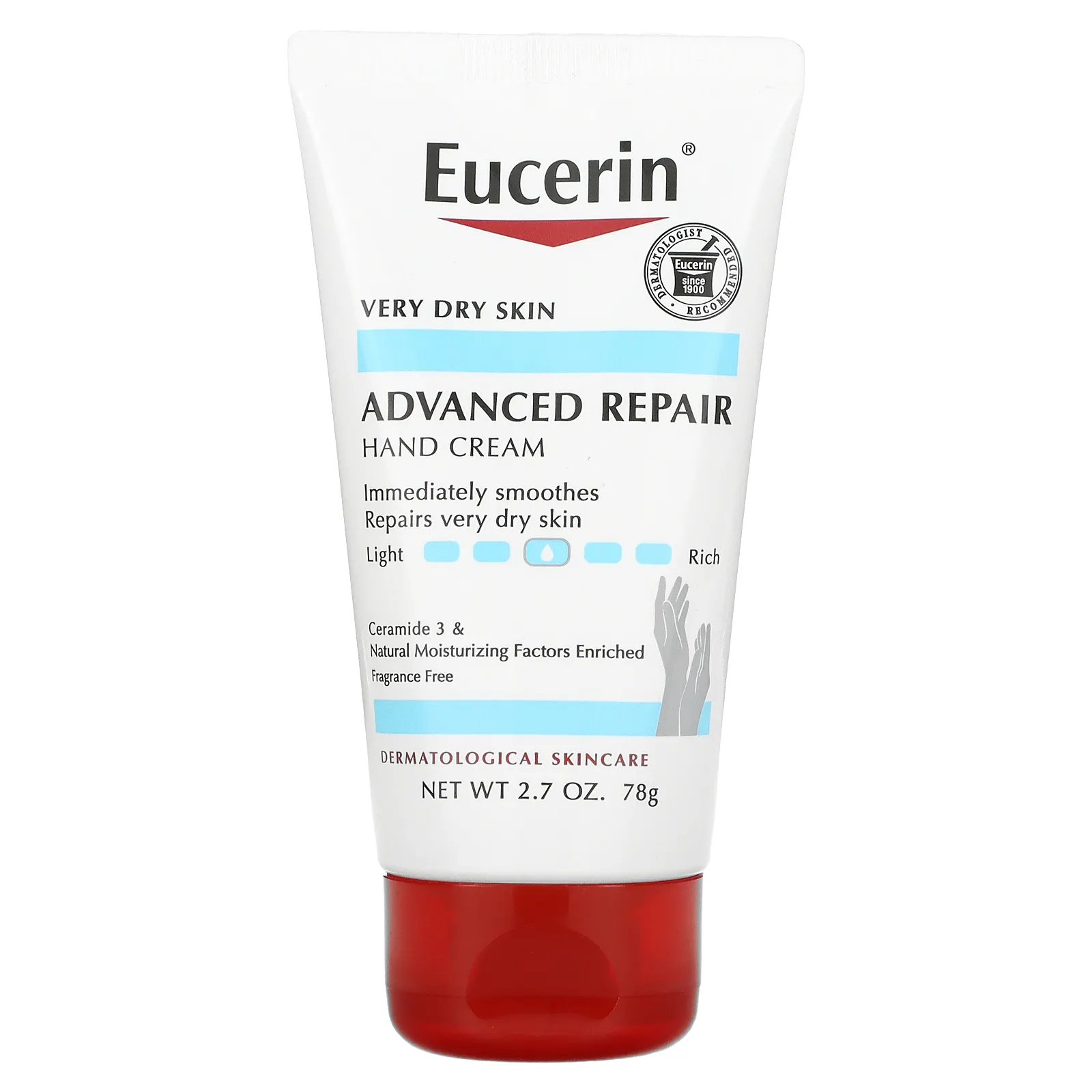 FEMMENORDIC's choice in the Eucerin vs Gold Bond hand cream comparison, the Eucerin Advanced Repair Hand Cream